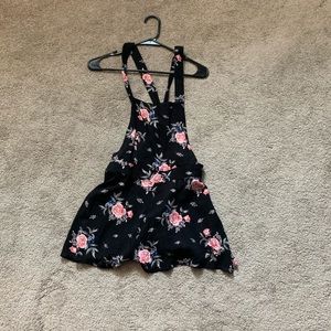 Floral overall romper
